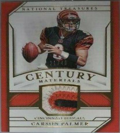 Carson Palmer Football Cards 2018 National Treasures Century Materials