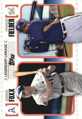 Jimmie Foxx, Prince Fielder #LL41 Baseball Cards 2010 Topps Legendary Lineage