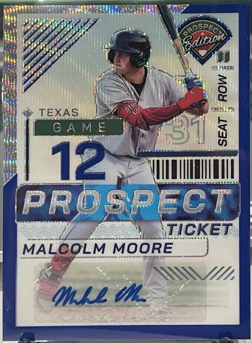 Malcolm Moore [Blue Wave Holo Ticket Signature] #40