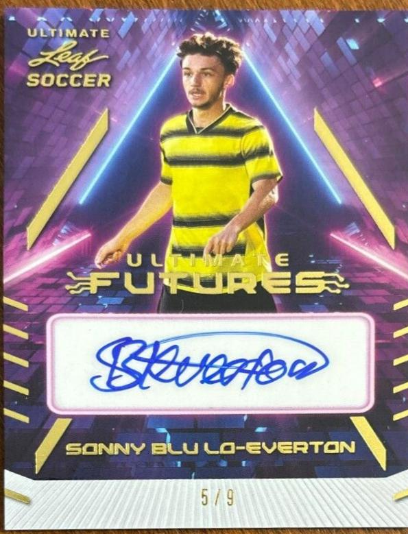Sonny Blu Lo-Everton #F-SBL 2022 Leaf Ultimate Futures Autograph Soccer