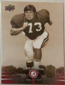 John Hannah #14 Football Cards 2012 Upper Deck University of Alabama