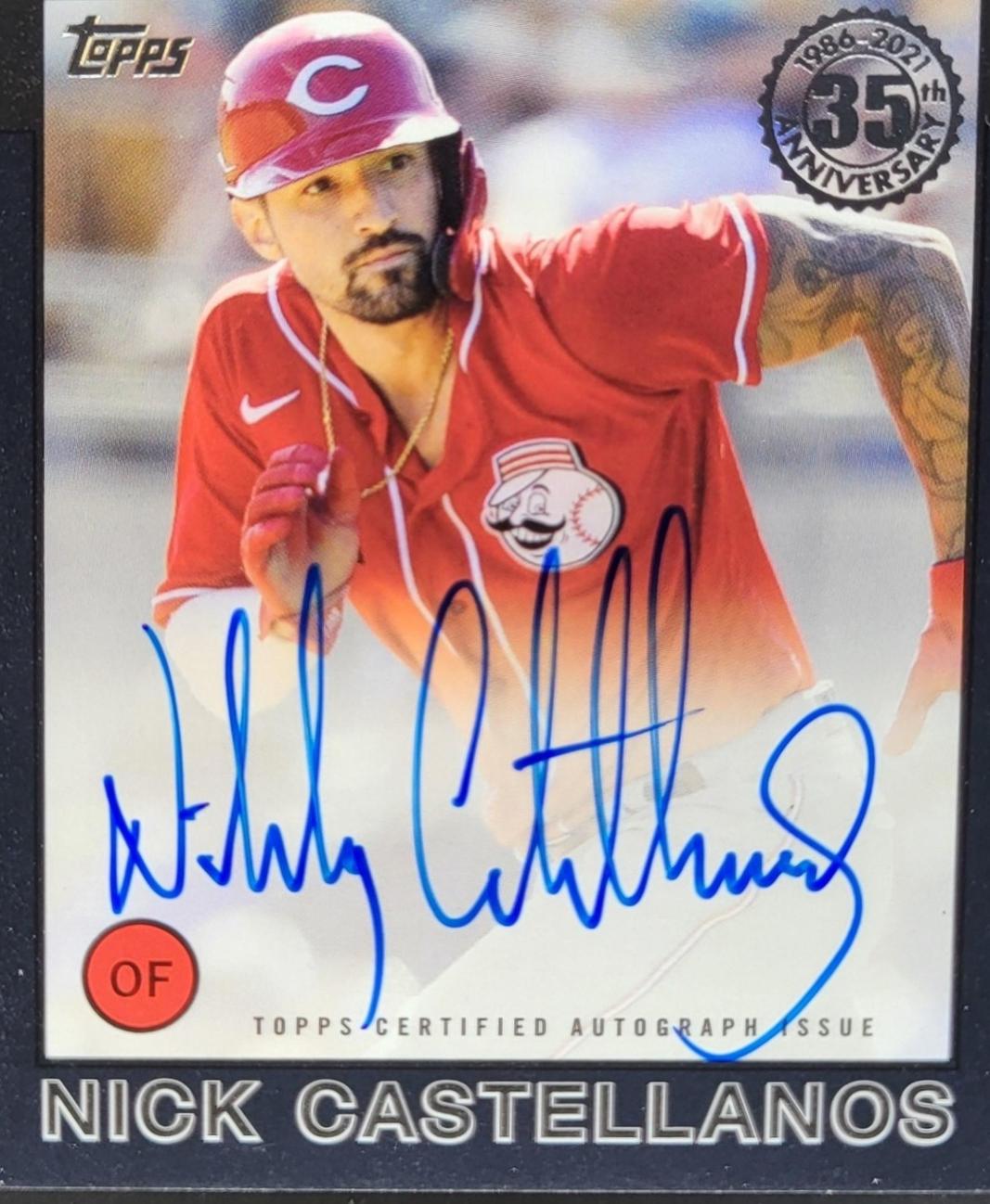Nick Castellanos #86A-NC 2021 Topps 1986 35th Anniversary Autograph Baseball