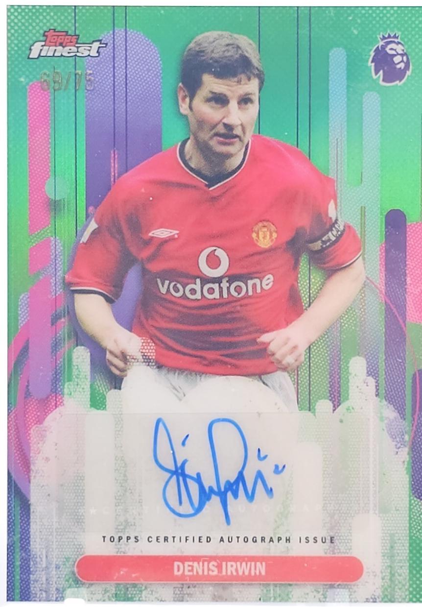 Denis Irwin #FA-DI 2026 Topps Finest Premier League Autograph