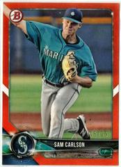 Sam Carlson [Orange] #BD-175 Baseball Cards 2018 Bowman Draft Prices