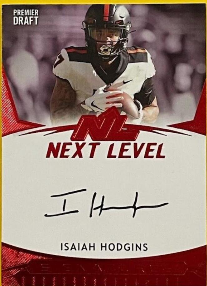 Isaiah Hodgins #NL-IH 2020 Sage Hit Next Level Signatures Football