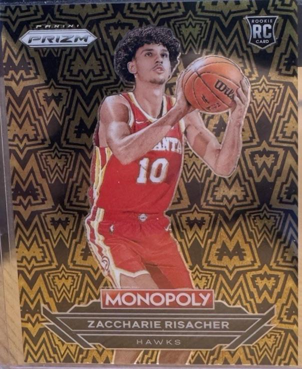 Zaccharie Risacher #B24 Basketball Cards 2024 Panini Prizm Monopoly Millionaire Black