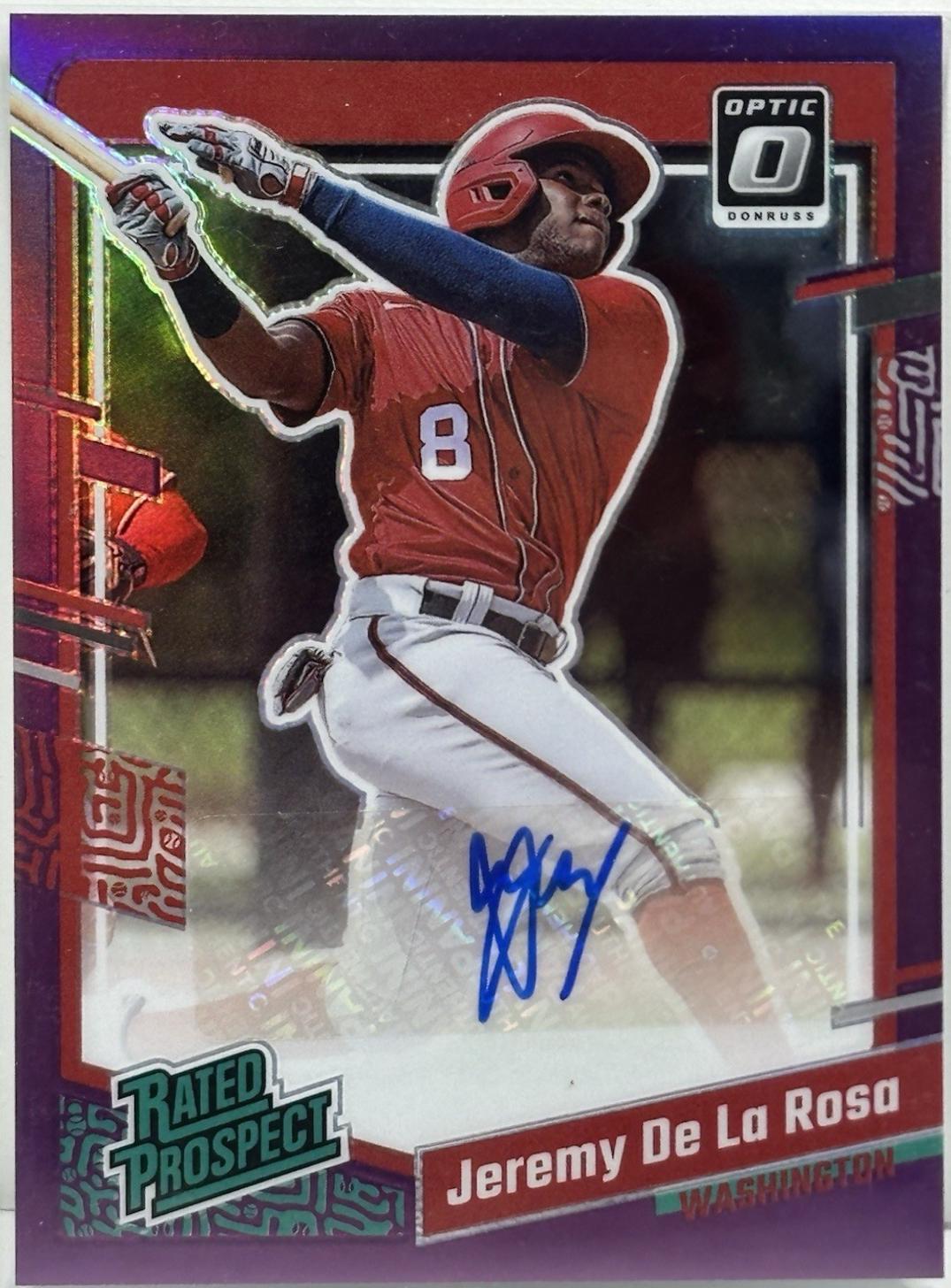 Jeremy De La Rosa #RPS-JL 2023 Panini Donruss Optic Rated Prospect Signatures Baseball