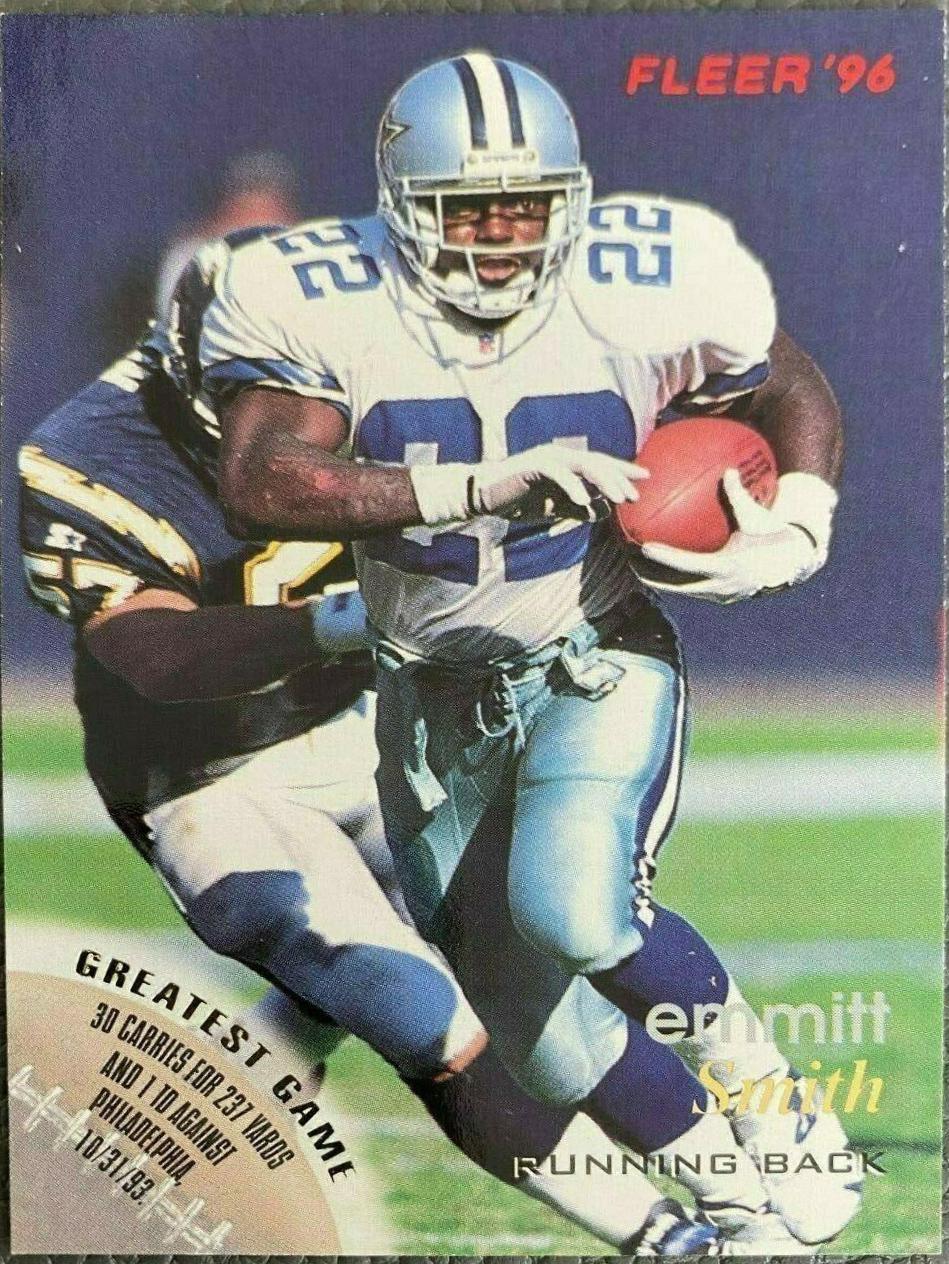 Emmitt Smith #37 Football Cards 1996 Fleer