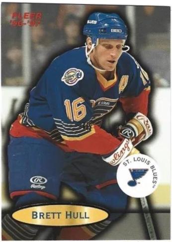 Brett Hull #97 Hockey Cards 1996 Fleer