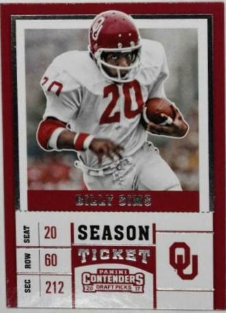 Billy Sims #12 Football Cards 2017 Panini Contenders Draft Picks