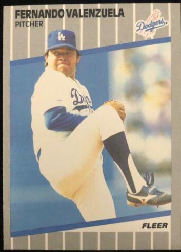 Fernando Valenzuela #76 Baseball Cards 1989 Fleer
