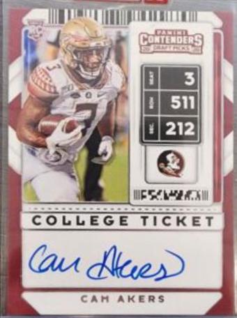 Cam Akers #116 2020 Panini Contenders Draft Picks Football