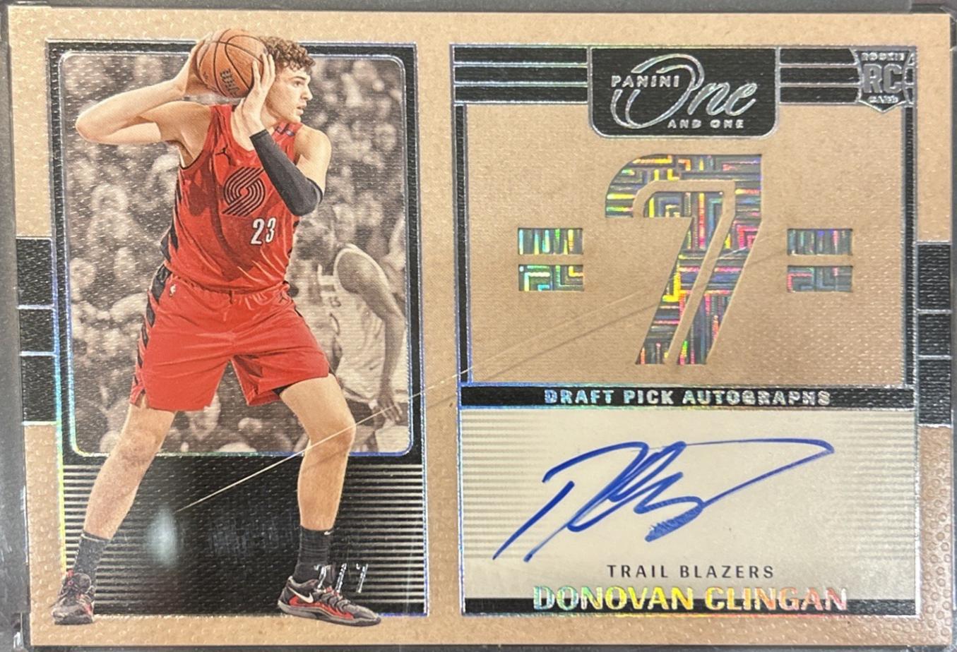 Donovan Clingan #3 2024 Panini One And One Draft Pick Autograph Basketball