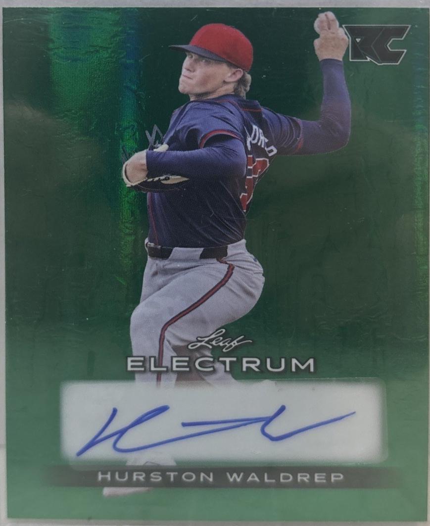 Hurston Waldrep #BA-HW1 2024 Leaf Electrum Autograph Baseball