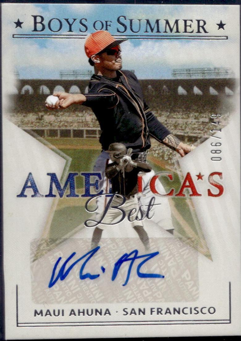 Maui Ahuna #AME-MA Baseball Cards 2024 Panini Boys of Summer America's Best Signature