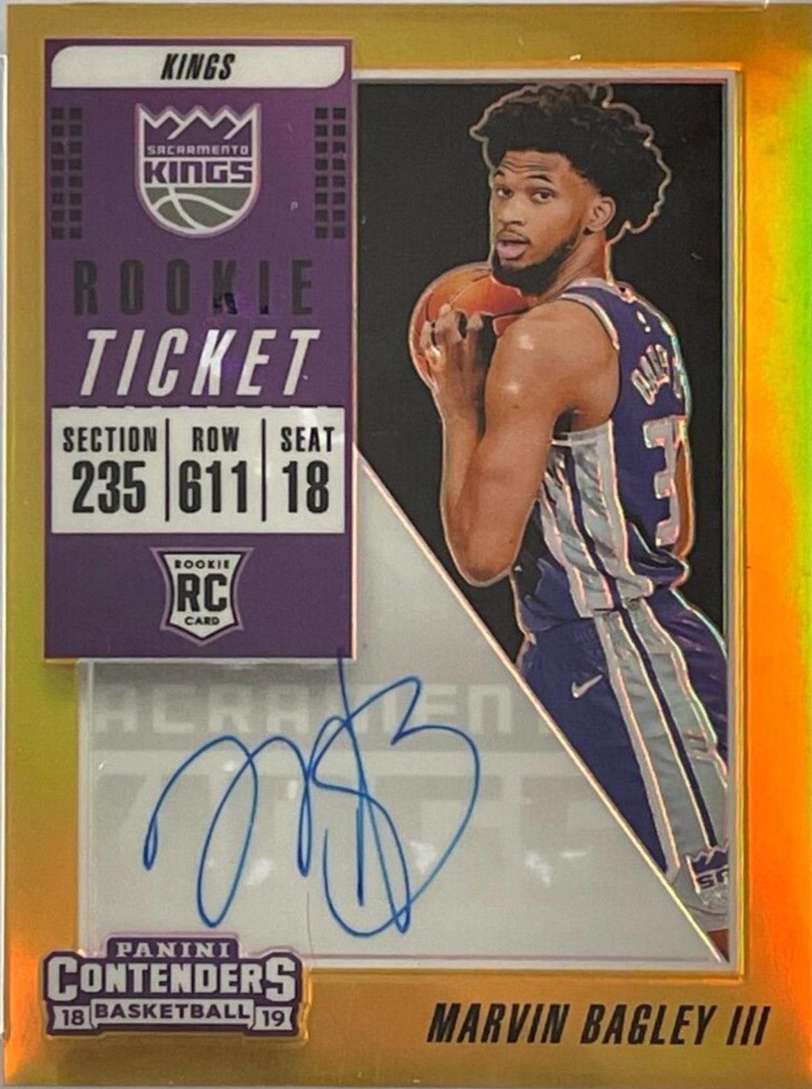 Marvin Bagley III [Ball High Autograph Premium Gold] #112