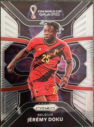 Jeremy Doku #26 2022 Panini Prizm World Cup Phenomenon Soccer