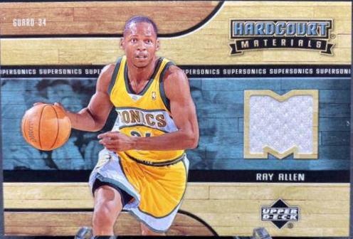 Ray Allen #HM-RA Basketball Cards 2006 Upper Deck Hardcourt Materials