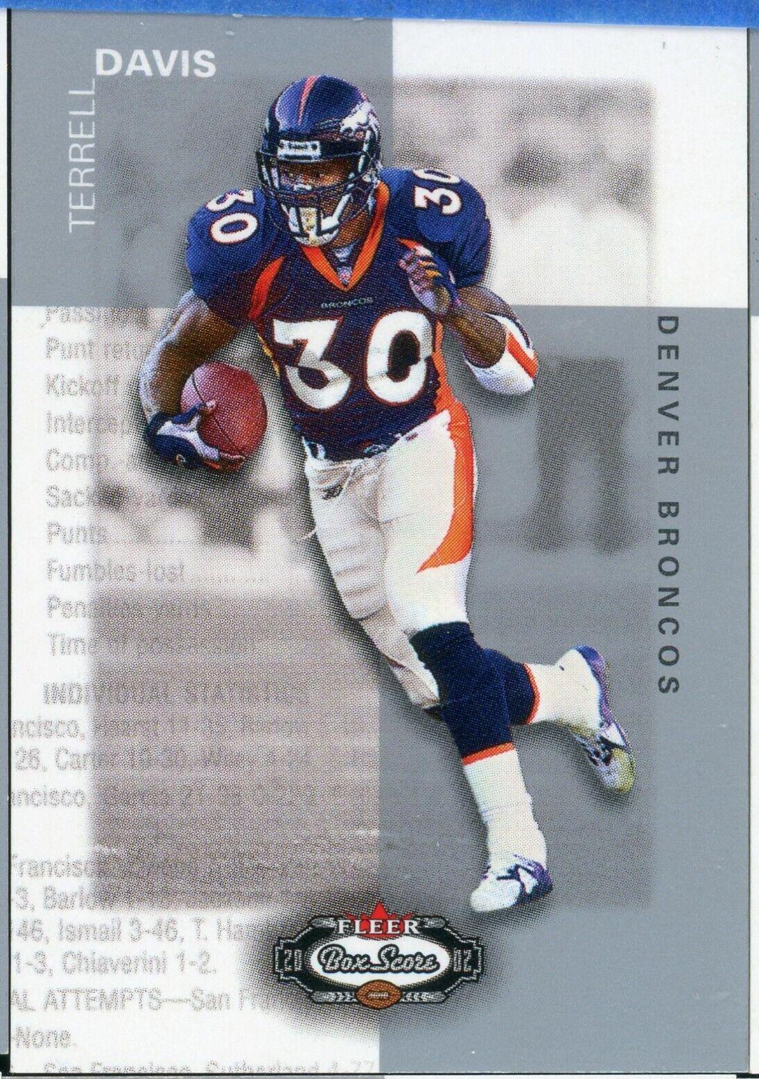 Terrell Davis #29 Football Cards 2002 Fleer Box Score