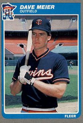 Dave Meier #285 Baseball Cards 1985 Fleer