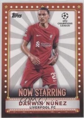 Darwin Nunez #NS-8 Soccer Cards 2022 Topps UEFA Club Competitions Now Starring