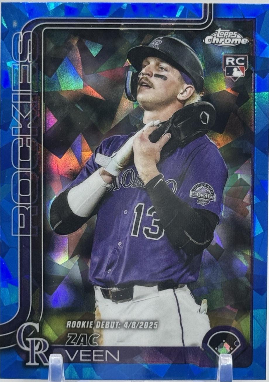 Zac Veen #USC186 2025 Topps Chrome Sapphire Update Baseball