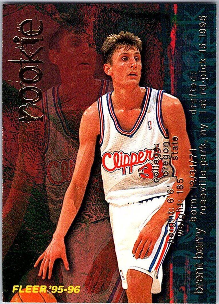 Brent Barry #282 Basketball Cards 1995 Fleer