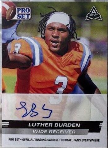 Luther Burden #PSA-LB2 2022 Pro Set Draft Autograph Football