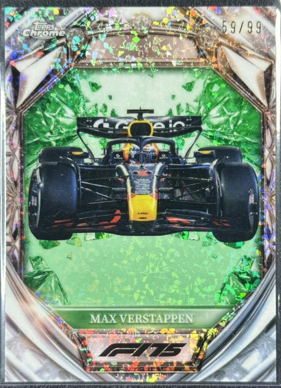 Max Verstappen [Green Mini-Diamond Refractor] #D75-21 Prices