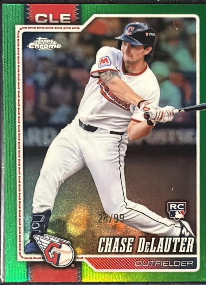 2026 Topps Chrome Chase DeLauter [Green Refractor] #284 card