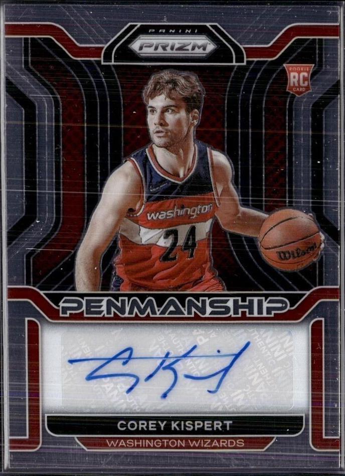 Corey Kispert #RP-CKI Basketball Cards 2021 Panini Prizm Rookie Penmanship