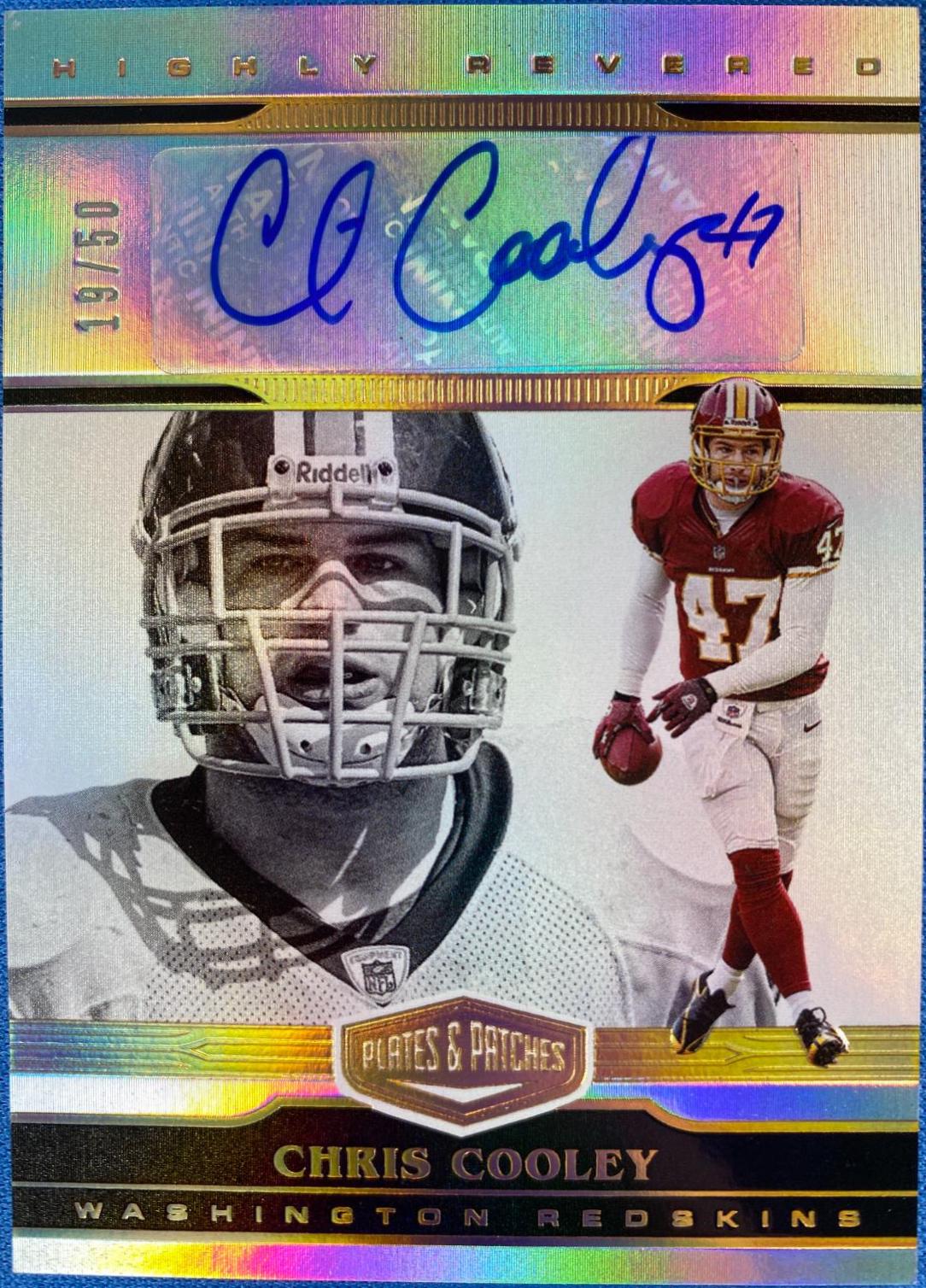 Chris Cooley #HR-CC Football Cards 2020 Panini Plates & Patches Leaps and Bounds Autographs