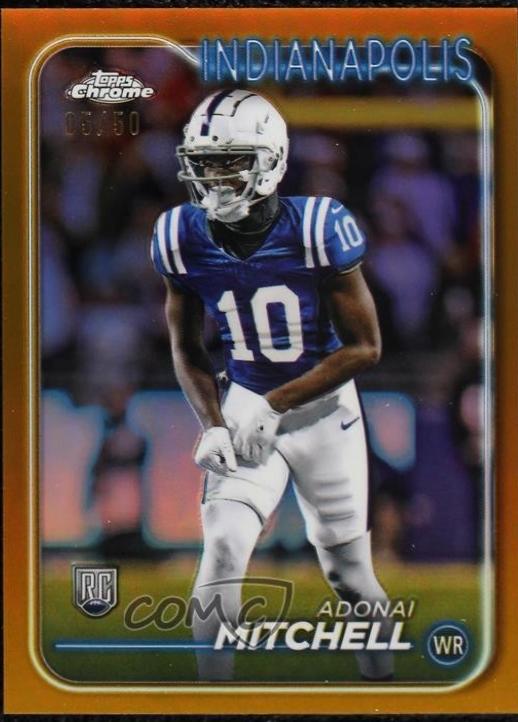 Adonai Mitchell [Gold Refractor] #210 Prices | 2024 Topps Chrome