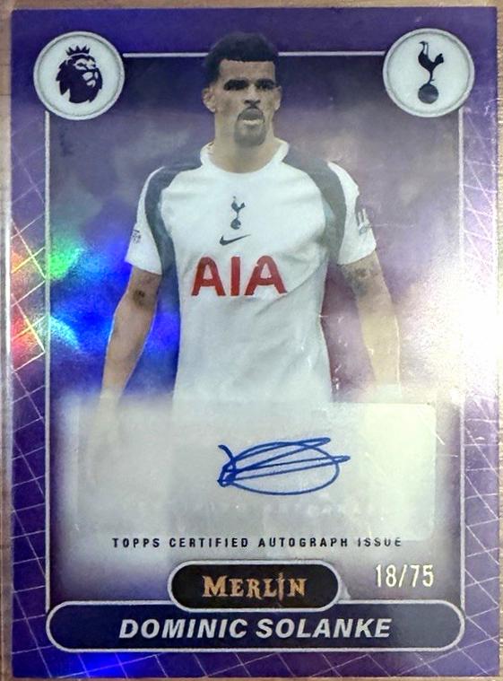 Dominic Solanke #MV-DS 2026 Topps Merlin Premier League Autograph