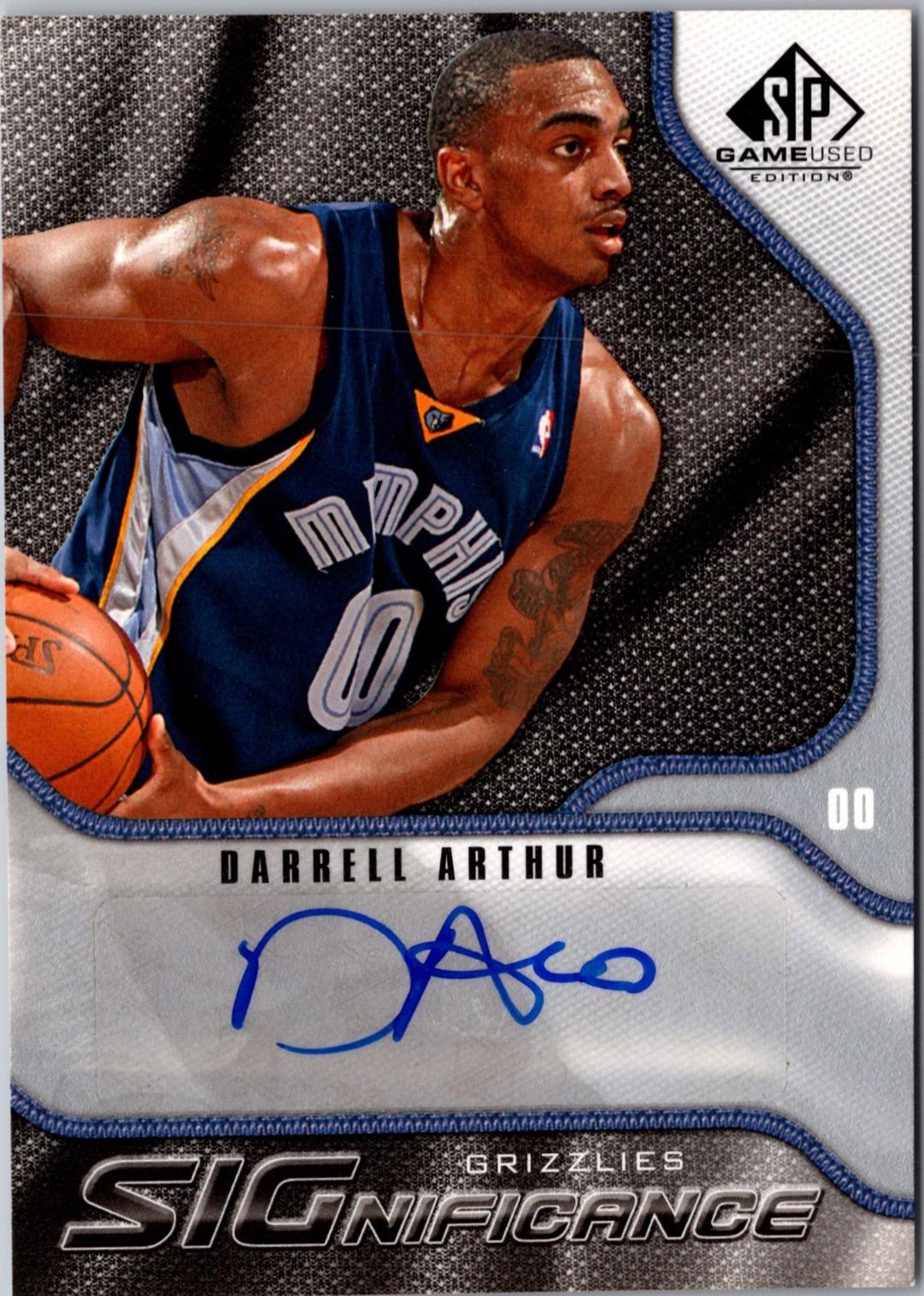 Darrell Arthur #S-AR 2009-10 SP Game Used Basketball SIGnificance