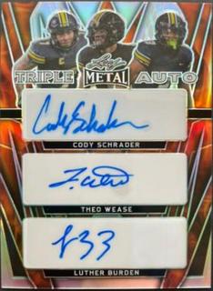 Cody Schrader / Theo Wease / Luther Burden