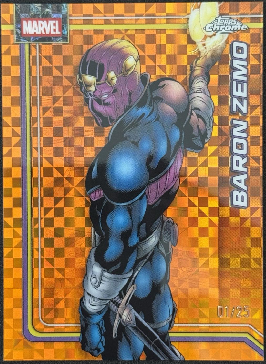 Baron Zemo Orange Refractor