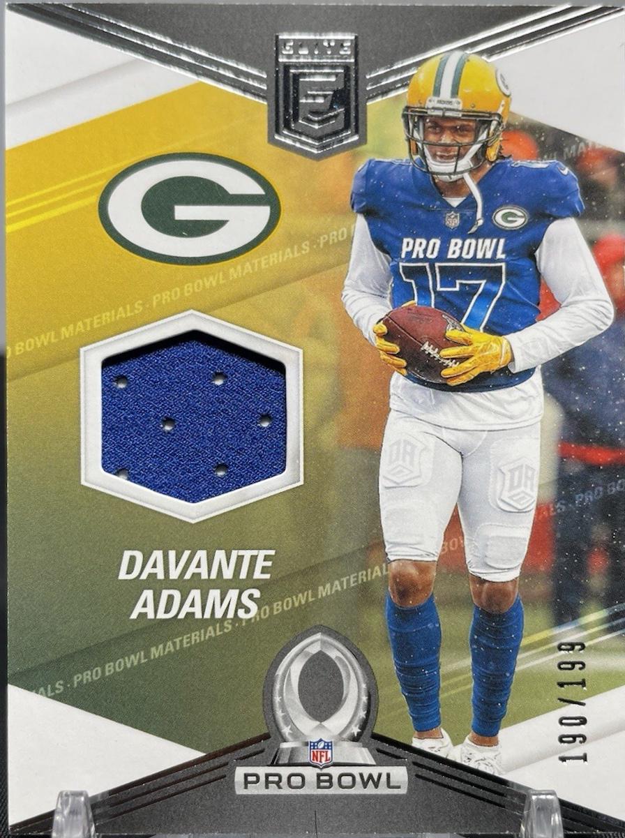 Davante Adams #PB-5 Football Cards 2019 Panini Donruss Elite Pro Bowl Materials