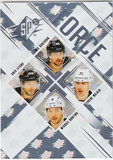 Erik Karlsson / Kris Letang / Evgeni Malkin / Michael Bunting #SF-KLMB Hockey Cards 2024 SPx Force