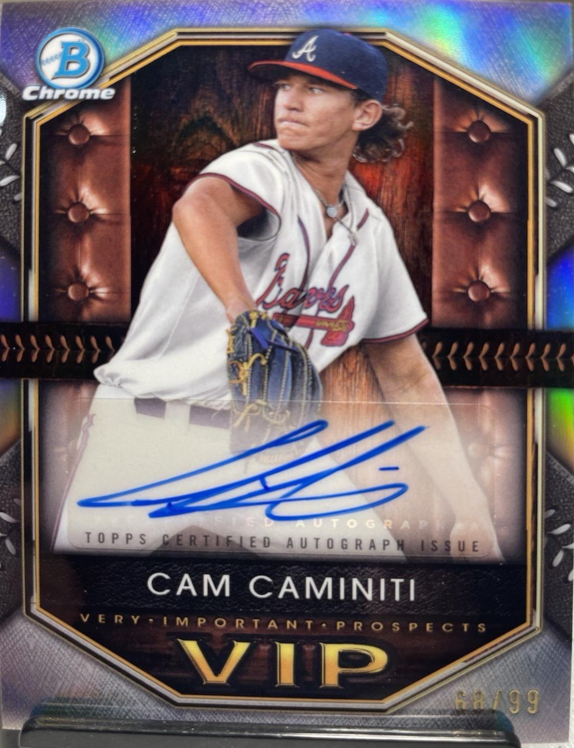 Cam Caminiti #VIP-CC Baseball Cards 2025 Bowman Very Important Prospects Autograph