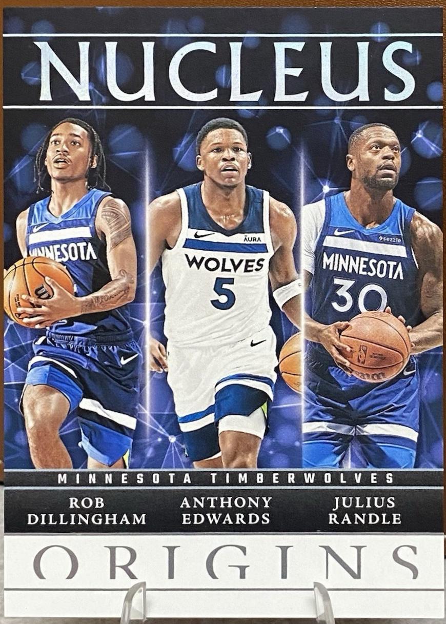 Rob Dillingham / Anthony Edwards / Julius Randle #21 Basketball Cards 2024 Panini Origins Nucleus