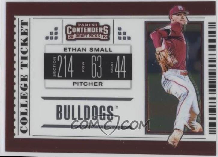 Ethan Small #CT-ES Baseball Cards 2019 Panini Elite Extra Edition College Ticket