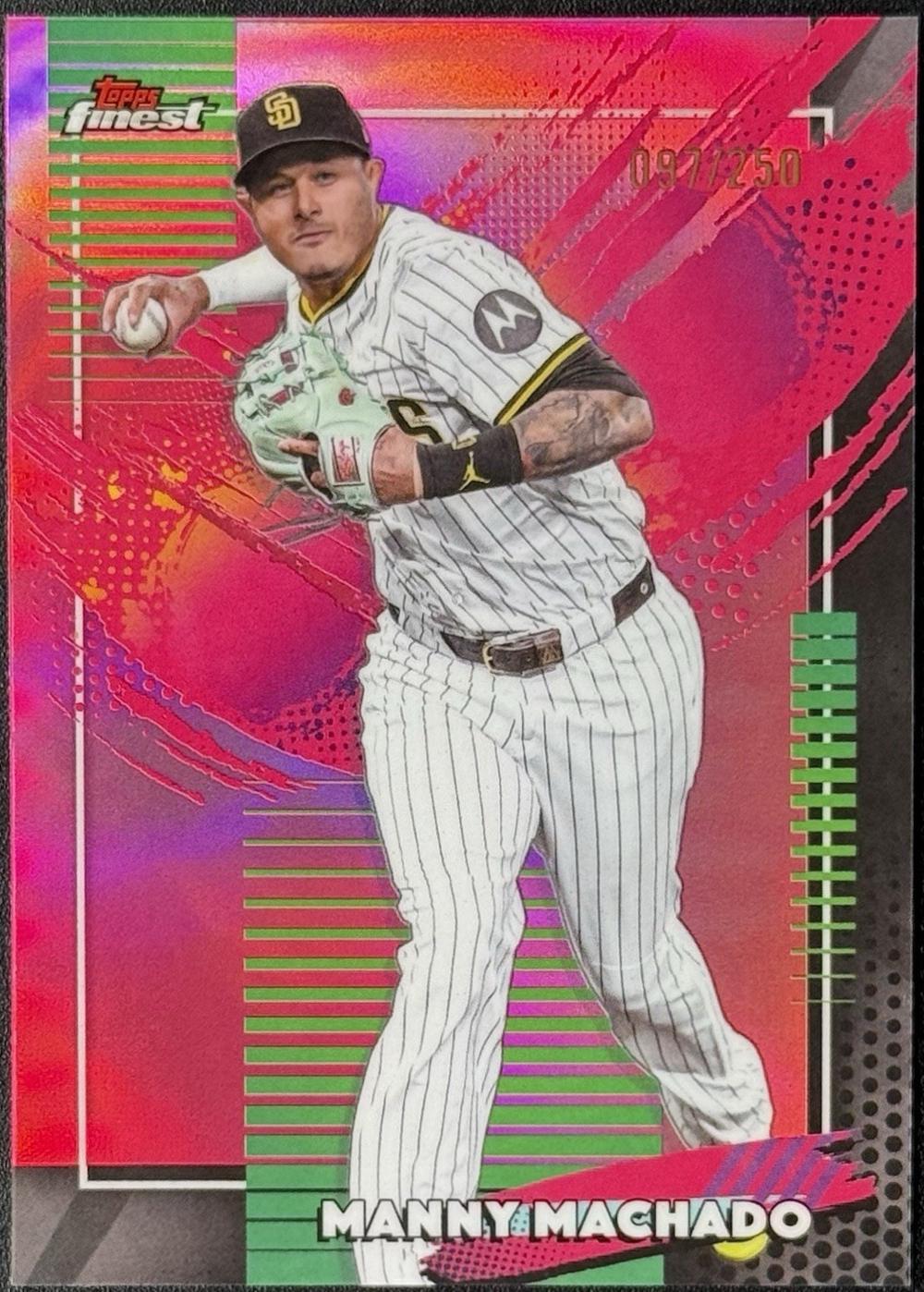 2026 Topps Finest Manny Machado [Pink Refractor] #255 card