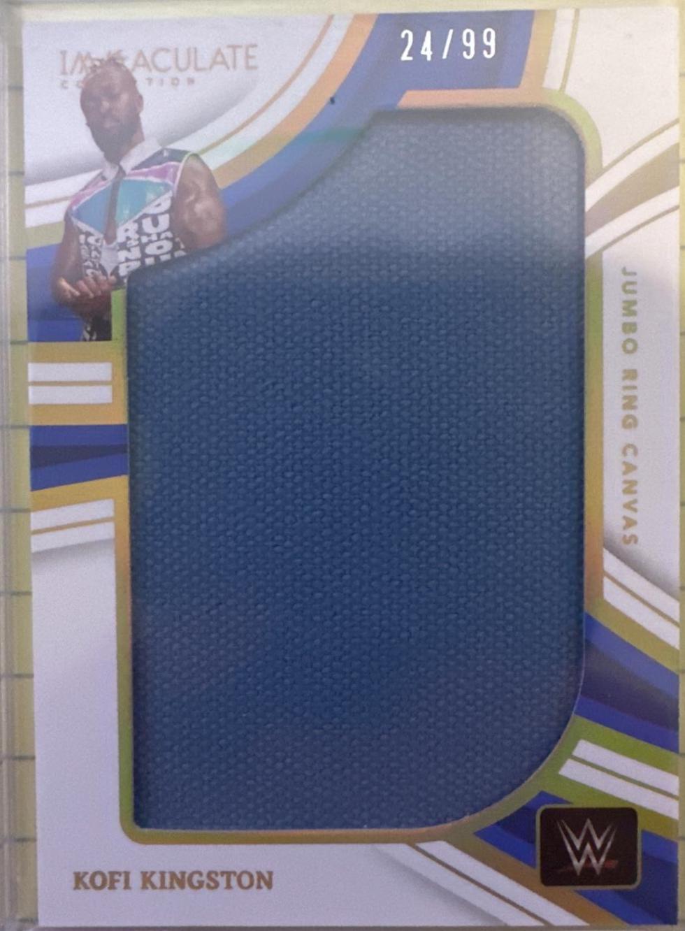 Kofi Kingston #JR-KKG Wrestling Cards 2023 Panini Immaculate WWE Jumbo Ring Canvas
