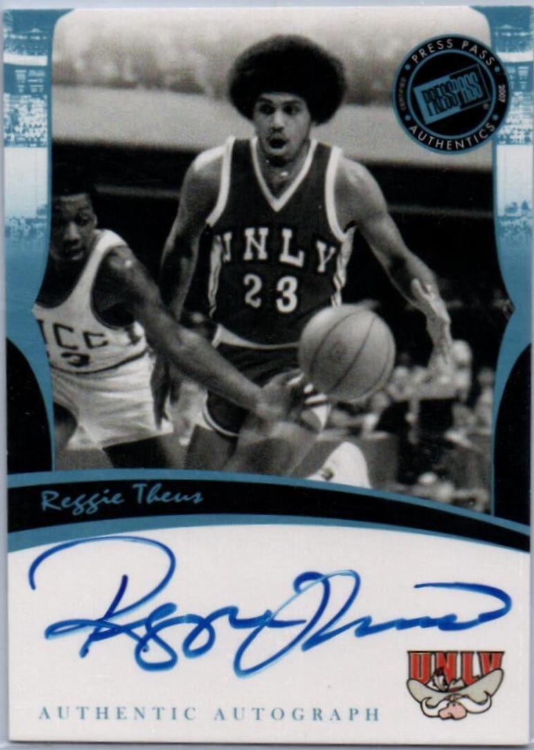Reggie Theus Basketball Cards 2007 Press Pass Legends Signatures