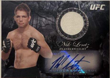 Nik Lentz #BAR-NL Ufc Cards 2014 Topps UFC Bloodlines Autograph Relics