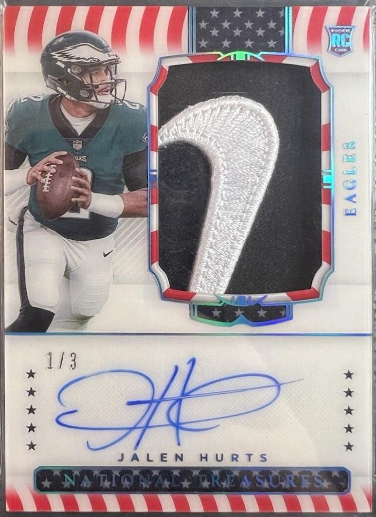 Jalen Hurts [Patch Autograph Stars & Stripes Premium] #161