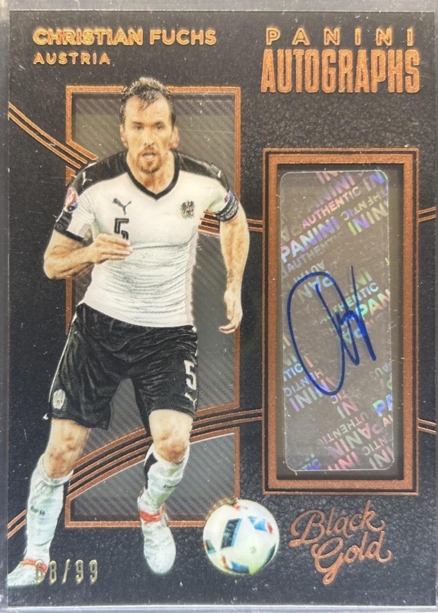 Christian Fuchs #9 2016 Panini Black Gold Autograph Soccer