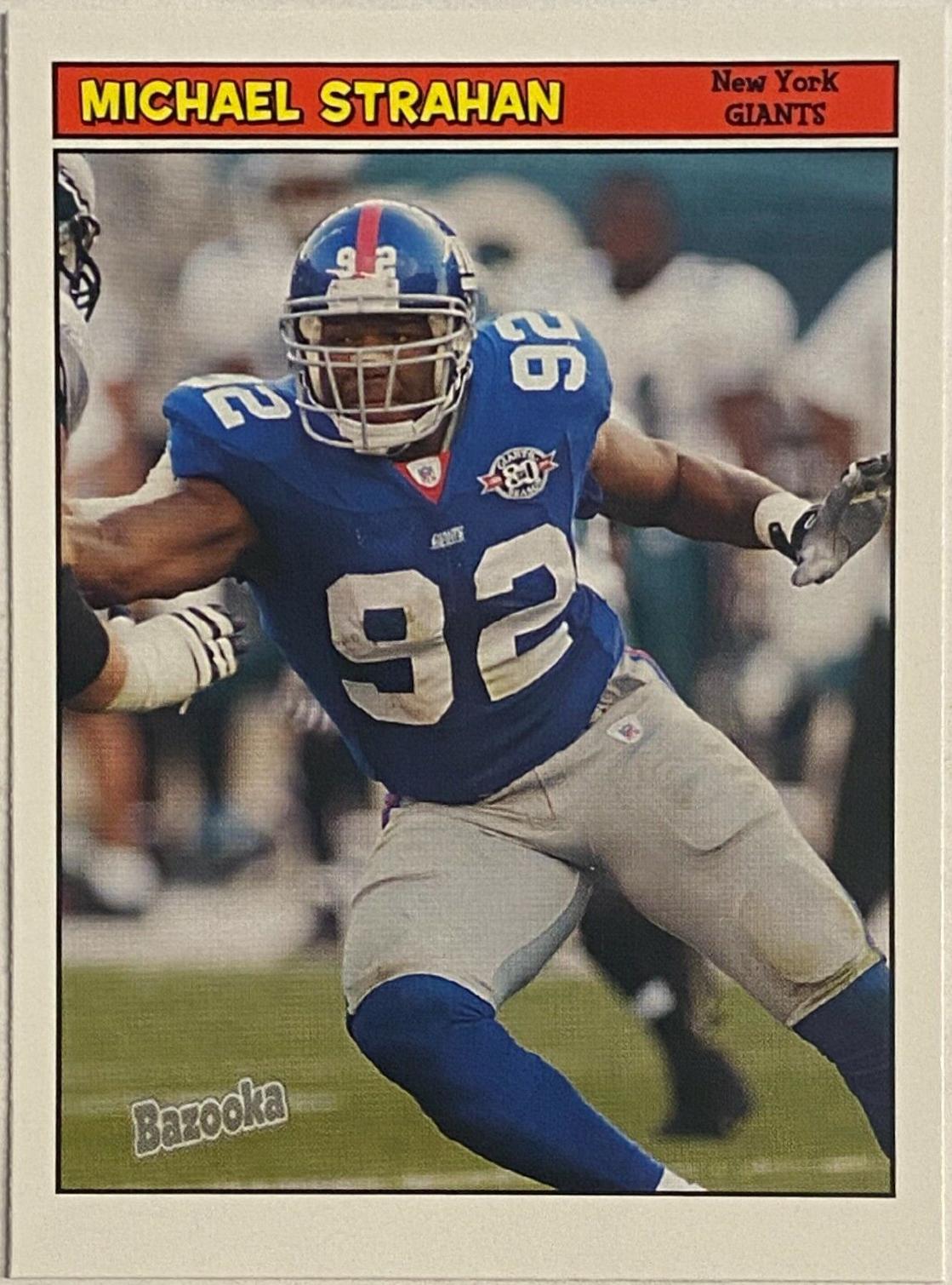Michael Strahan #98 2005 Bazooka Football