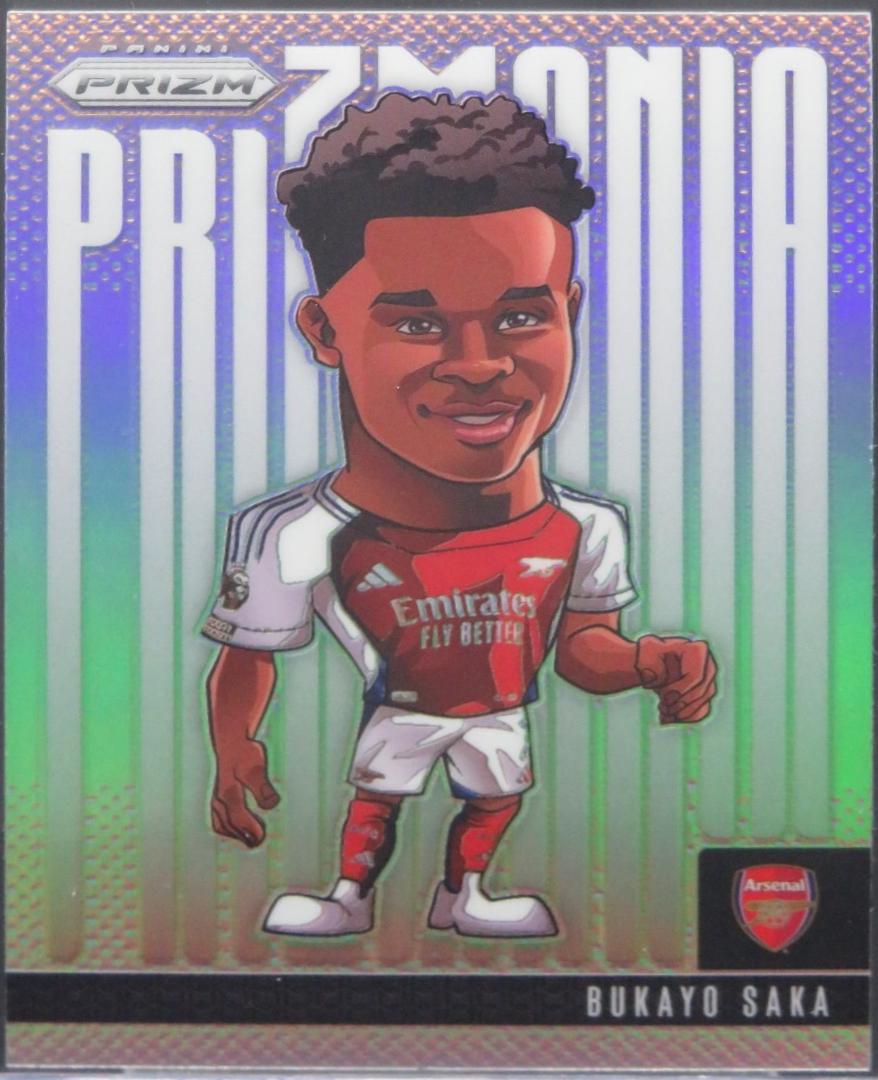 Bukayo Saka #8 Soccer Cards 2024 Panini Prizm Premier League Prizmania
